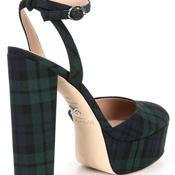 Antonio Melanix Born on Fifth Liv Tartan Plaid Closed Toe Platform Dress Pumps - Picture 5 of 8